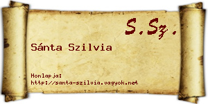 Sánta Szilvia névjegykártya